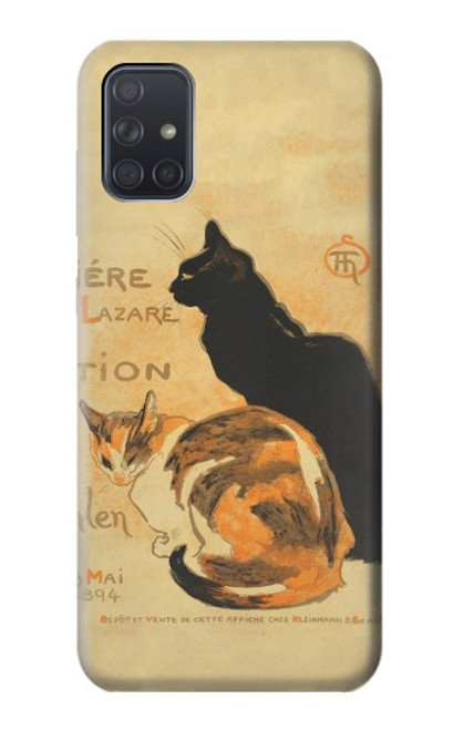 S3229 Vintage Cat Poster Case For Samsung Galaxy A71