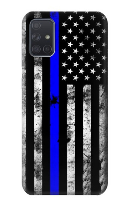 S3244 Thin Blue Line USA Case For Samsung Galaxy A71