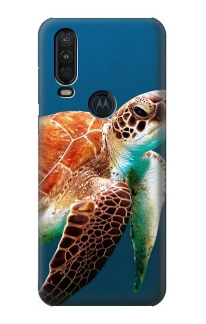 S3497 Green Sea Turtle Case For Motorola One Action (Moto P40 Power)