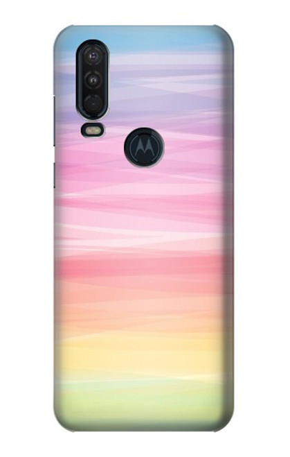 S3507 Colorful Rainbow Pastel Case For Motorola One Action (Moto P40 Power)