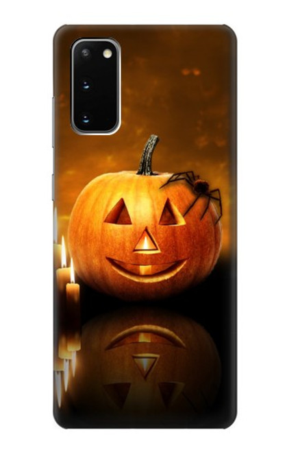 S1083 Pumpkin Spider Candles Halloween Case For Samsung Galaxy S20