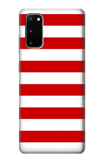 S2364 Red and White Striped Case For Samsung Galaxy S20