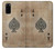 S2928 Vintage Spades Ace Card Case For Samsung Galaxy S20