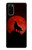 S2955 Wolf Howling Red Moon Case For Samsung Galaxy S20
