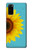 S3039 Vintage Sunflower Blue Case For Samsung Galaxy S20