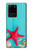 S3428 Aqua Wood Starfish Shell Case For Samsung Galaxy S20 Ultra