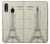 S3474 Eiffel Architectural Drawing Case For Samsung Galaxy A20e