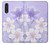 S2361 Purple White Flowers Case For LG Velvet