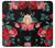 S3112 Rose Floral Pattern Black Case For LG Velvet