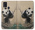 S2210 Panda Fluffy Art Painting Case For Samsung Galaxy A21s