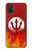S2803 Fire Red Devil Spear Symbol Case For Samsung Galaxy A51 5G