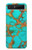 S2688 Aqua Copper Turquoise Gemstone Graphic Case For Samsung Galaxy Z Flip 5G