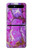 S2907 Purple Turquoise Stone Case For Samsung Galaxy Z Flip 5G