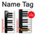 S3078 Black and White Piano Keyboard Case For Samsung Galaxy Note 20