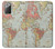 S3418 Vintage World Map Case For Samsung Galaxy Note 20