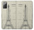 S3474 Eiffel Architectural Drawing Case For Samsung Galaxy Note 20