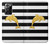 S2882 Black and White Striped Gold Dolphin Case For Samsung Galaxy Note 20 Ultra, Ultra 5G