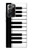 S3078 Black and White Piano Keyboard Case For Samsung Galaxy Note 20 Ultra, Ultra 5G