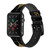CA0271 Gold Leaf Buddhist Om Symbol Leather & Silicone Smart Watch Band Strap For Apple Watch iWatch