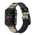 CA0456 Cute Cartoon Unsleep Black Sheep Leather & Silicone Smart Watch Band Strap For Apple Watch iWatch