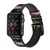 CA0721 Coding Programmer Leather & Silicone Smart Watch Band Strap For Apple Watch iWatch