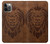 S2529 Leo Zodiac Tattoo Brown Graphic Print Case For iPhone 12, iPhone 12 Pro