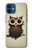 S0360 Coffee Owl Case For iPhone 12 mini
