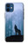S0935 Wolf Howling in Forest Case For iPhone 12 mini