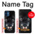 S2823 Black Wolf Blue Eyes Face Case For iPhone 12 mini