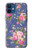 S3265 Vintage Flower Pattern Case For iPhone 12 mini