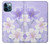 S2361 Purple White Flowers Case For iPhone 12 Pro Max