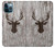 S2505 Reindeer Head Old Wood Texture Graphic Case For iPhone 12 Pro Max