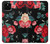 S3112 Rose Floral Pattern Black Case For Google Pixel 5