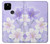 S2361 Purple White Flowers Case For Google Pixel 4a 5G