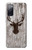 S2505 Reindeer Head Old Wood Texture Graphic Case For Samsung Galaxy S20 FE