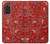 S3354 Red Classic Bandana Case For Samsung Galaxy Z Fold2 5G