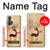 S3081 Wooden Raindeer Graphic Printed Case For Motorola Edge+