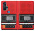 S3204 Red Cassette Recorder Graphic Case For Motorola Edge+
