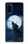 S3693 Grim White Wolf Full Moon Case For Samsung Galaxy S20
