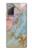 S3717 Rose Gold Blue Pastel Marble Graphic Printed Case For Samsung Galaxy Note 20