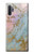 S3717 Rose Gold Blue Pastel Marble Graphic Printed Case For Samsung Galaxy Note 10 Plus