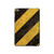 S2231 Yellow and Black Line Hazard Striped Hard Case For iPad mini 4, iPad mini 5, iPad mini 5 (2019)