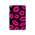 S2933 Pink Lips Kisses on Black Hard Case For iPad mini 4, iPad mini 5, iPad mini 5 (2019)