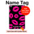 S2933 Pink Lips Kisses on Black Hard Case For iPad mini 4, iPad mini 5, iPad mini 5 (2019)