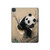 S2210 Panda Fluffy Art Painting Hard Case For iPad Pro 11 (2021,2020,2018, 3rd, 2nd, 1st)