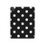 S2299 Black Polka Dots Hard Case For iPad Pro 11 (2021,2020,2018, 3rd, 2nd, 1st)