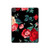 S3112 Rose Floral Pattern Black Hard Case For iPad Pro 11 (2021,2020,2018, 3rd, 2nd, 1st)