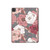 S3716 Rose Floral Pattern Hard Case For iPad Pro 11 (2021,2020,2018, 3rd, 2nd, 1st)