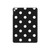 S2299 Black Polka Dots Hard Case For iPad 9.7 (2017,2018), iPad 6, iPad 5