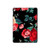 S3112 Rose Floral Pattern Black Hard Case For iPad 9.7 (2017,2018), iPad 6, iPad 5